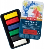 Carbune XL Derwent Proffesional Inktense, cutie metalica, solubil in apa, 6 culori/set